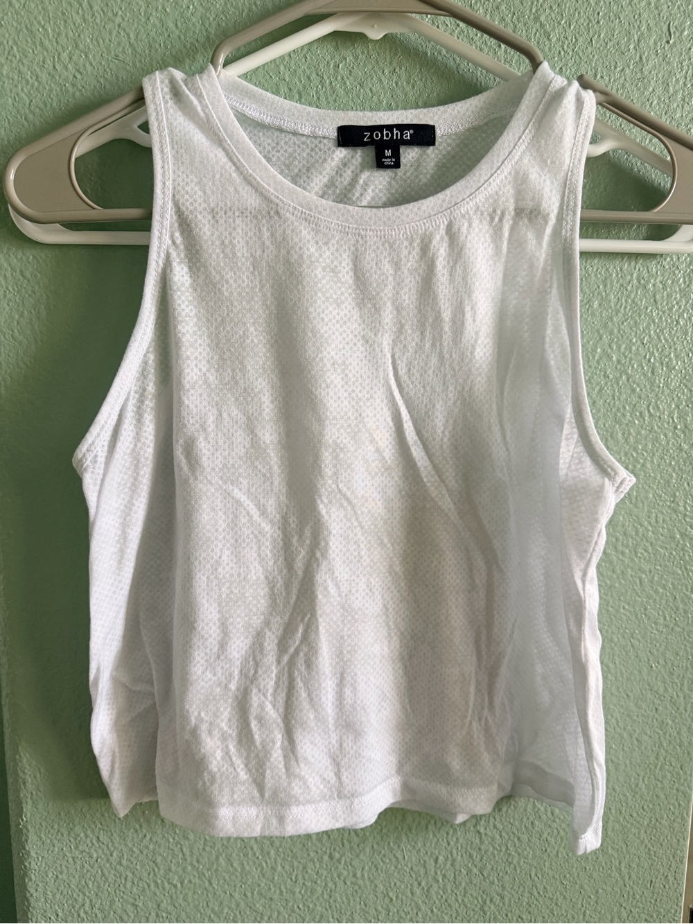 Zobha White Athletic Muscle Tank Top